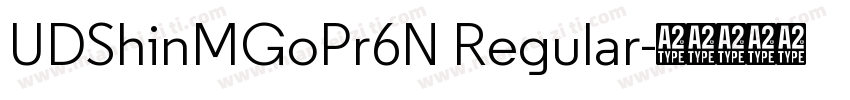 UDShinMGoPr6N Regular字体转换